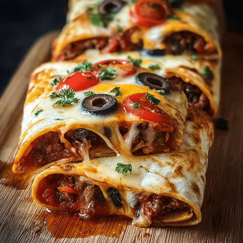 Beef Pizza Bake Wrap