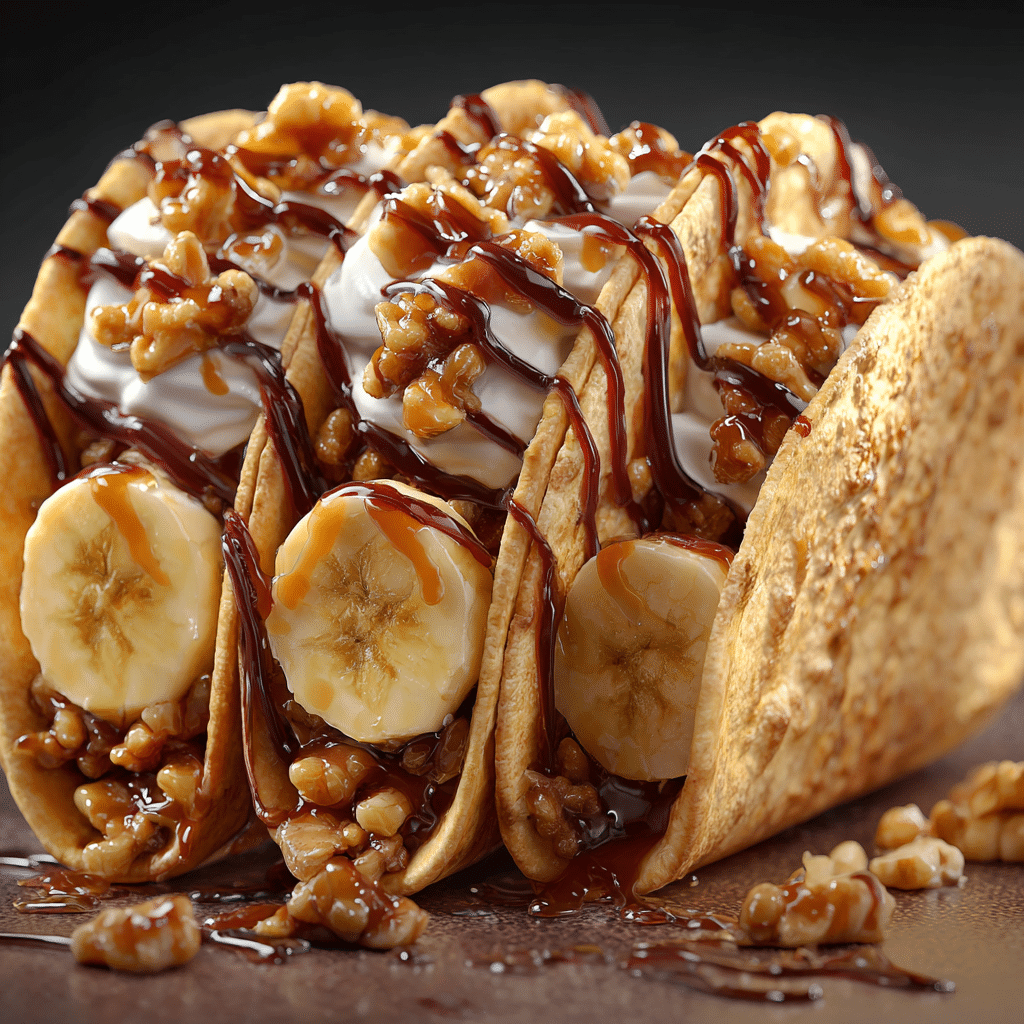 Caramel Banana Nuts Tacos
