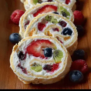 Cheesecake Fruit Salad Roll Ups