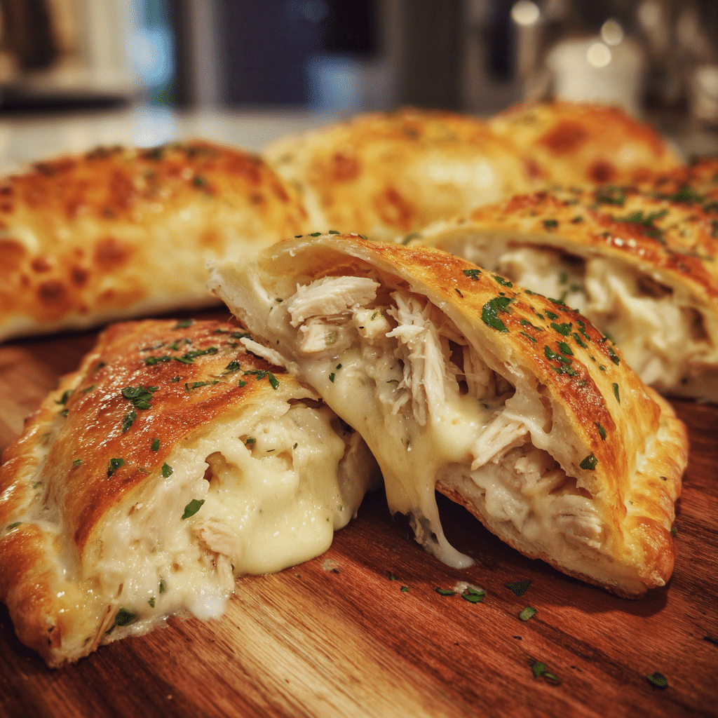 Chicken Alfredo Air Fryer Calzones