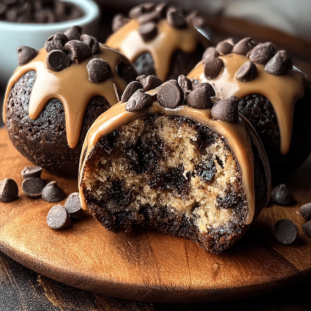 Chocolate Chip Cookie Dough Brownie Bombs