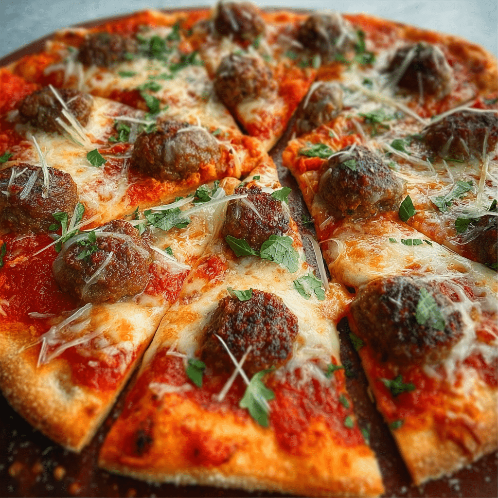 Meatball Pizza