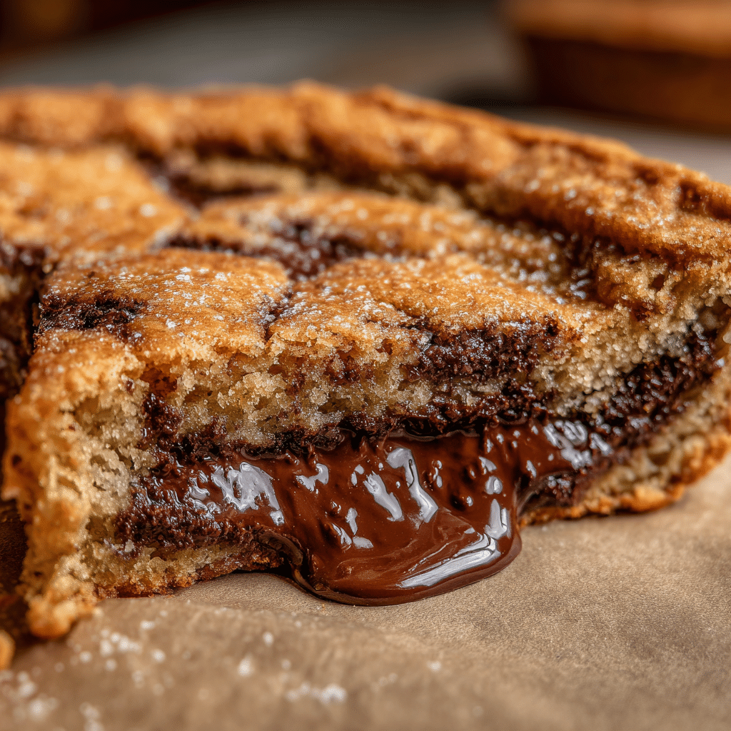 Nutella Stuffed Cookie Pie