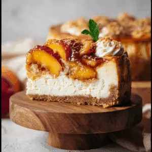Peach Cobbler Cheesecake