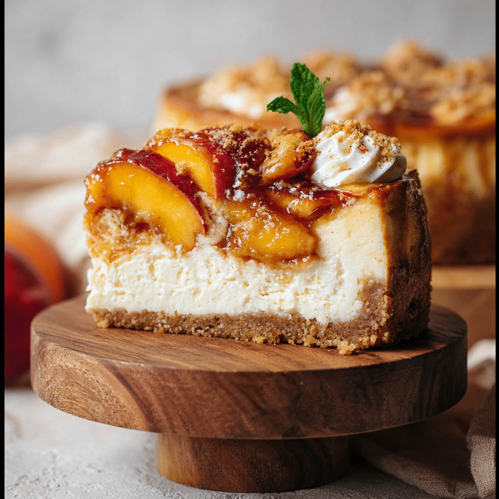 Peach Cobbler Cheesecake