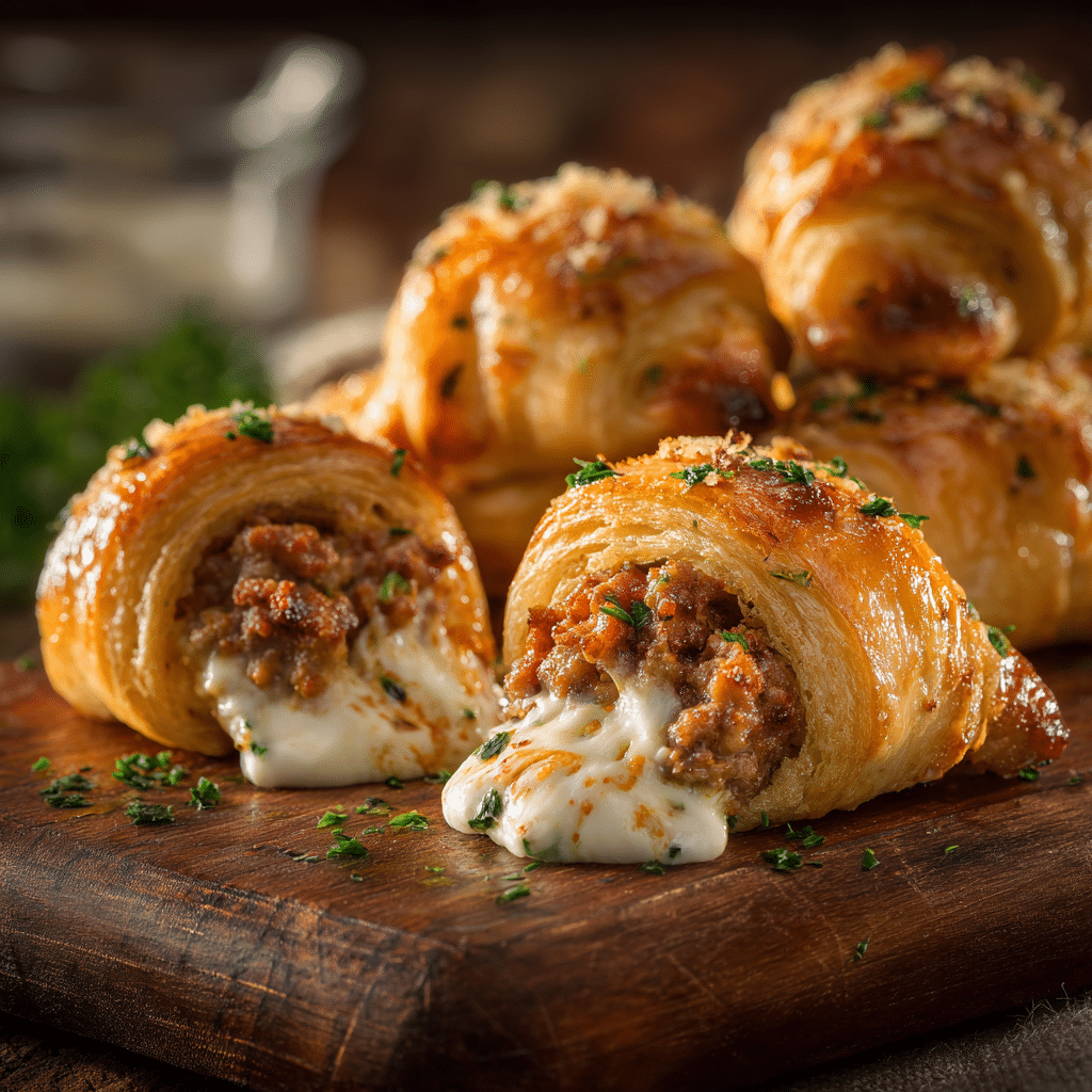 Rotel Sausage & Cream Cheese Crescent Bites