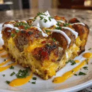 Sausage Tater Tot Breakfast Casserole