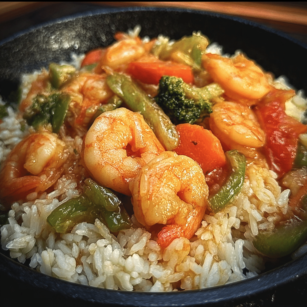 Shrimp Rice Vegetables