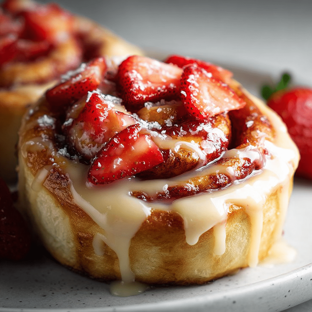 Strawberry Cheesecake Cinnamon Rolls