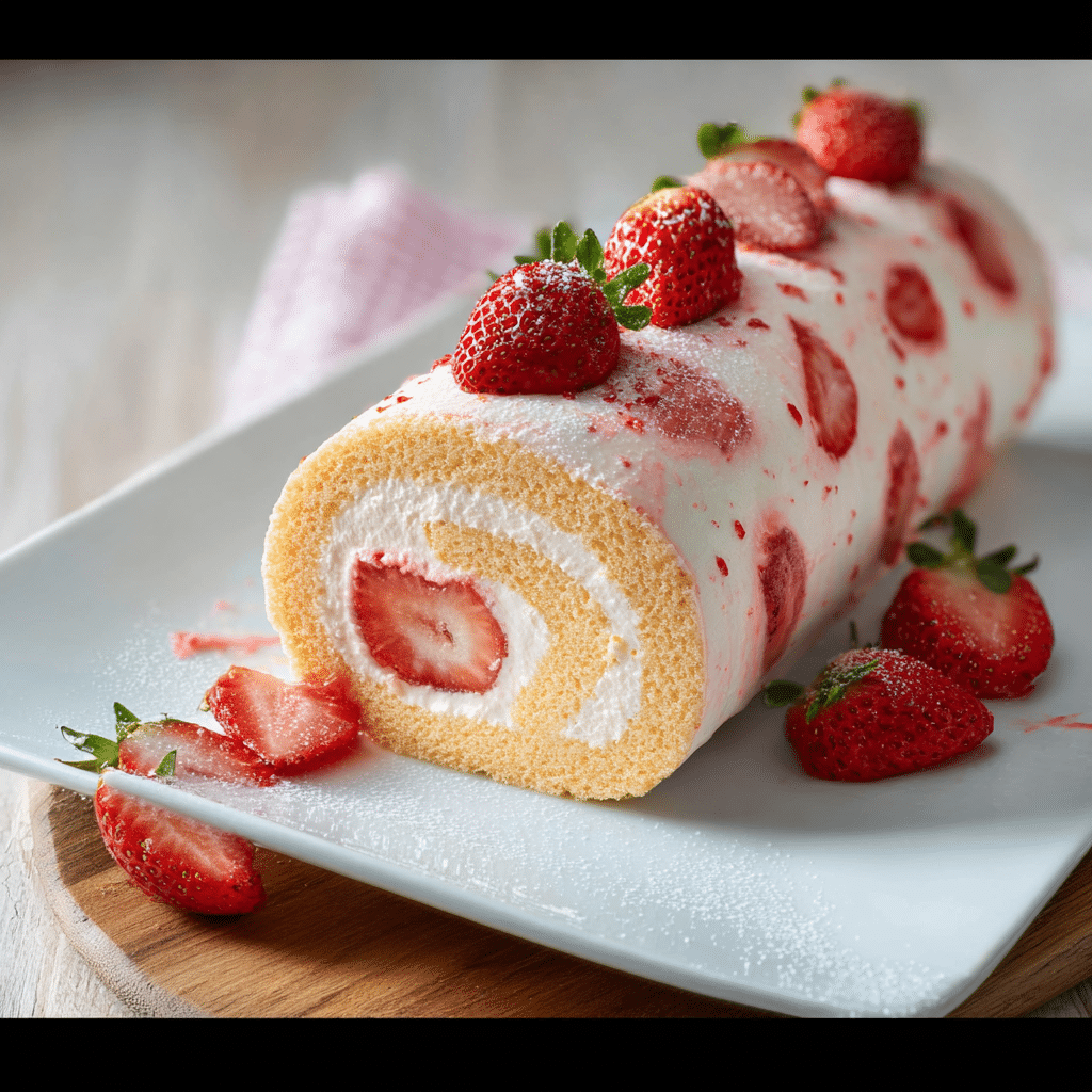 Strawberry Shortcake Swiss Roll