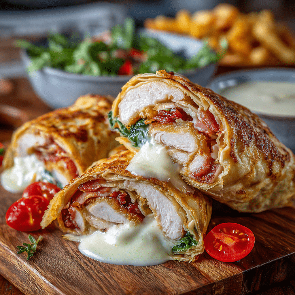 Air Fryer Chicken & Mozzarella Wraps