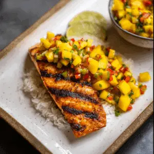 Grilled Salmon Mango Salsa