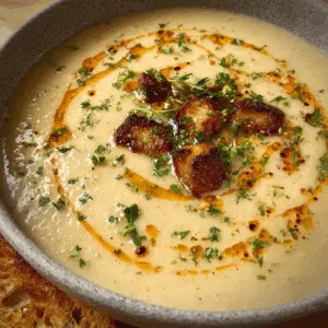 Roasted Garlic Potato Soup