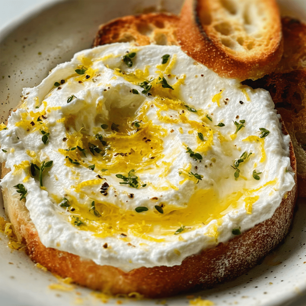 Whipped Ricotta Spread with Honey and Lemon Zest