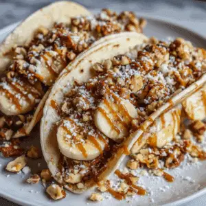 Caramel Banana Tacos