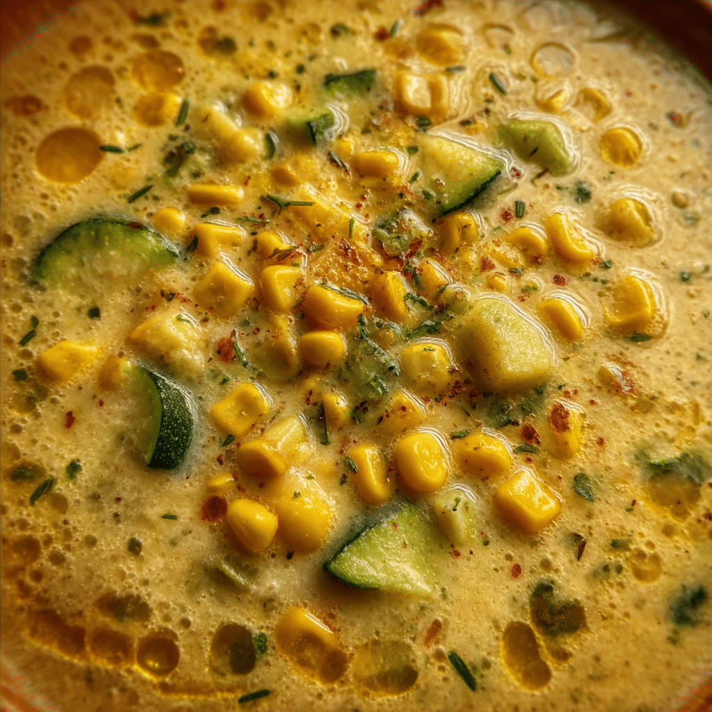Corn with Zucchini Chowder