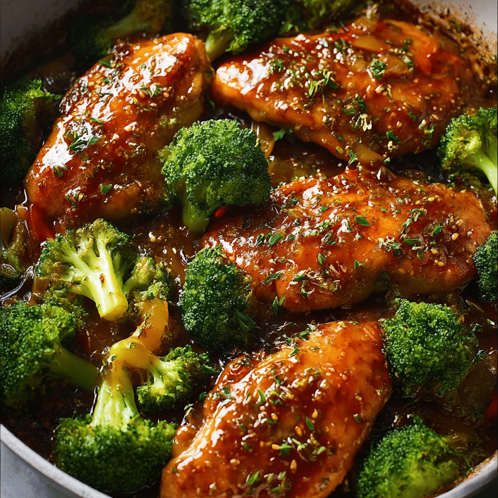 Honey Garlic Chicken with Broccoli