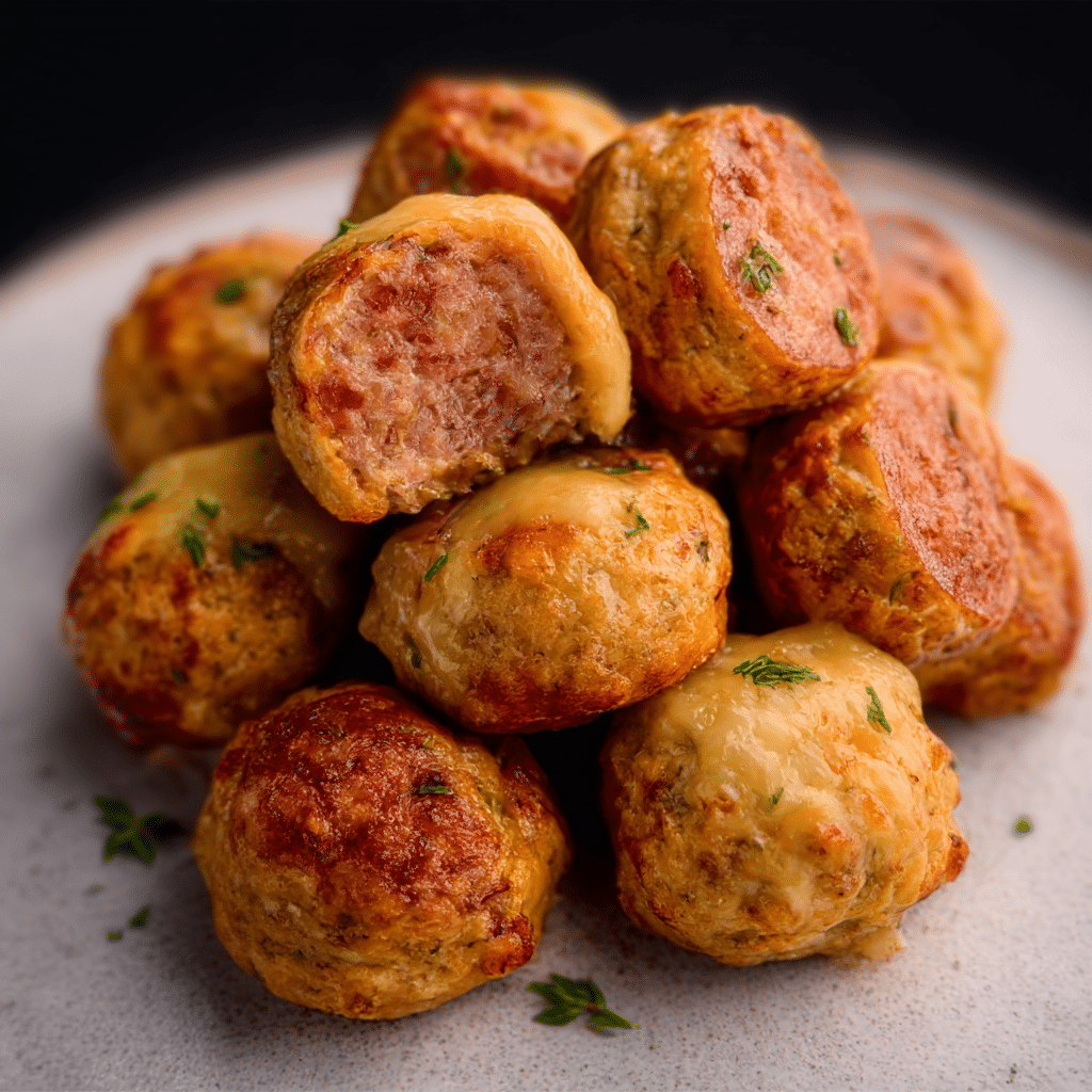 Sausage Bites with cheese