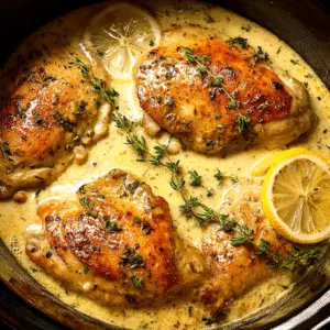 Crockpot Creamy Lemon Herb Chicken